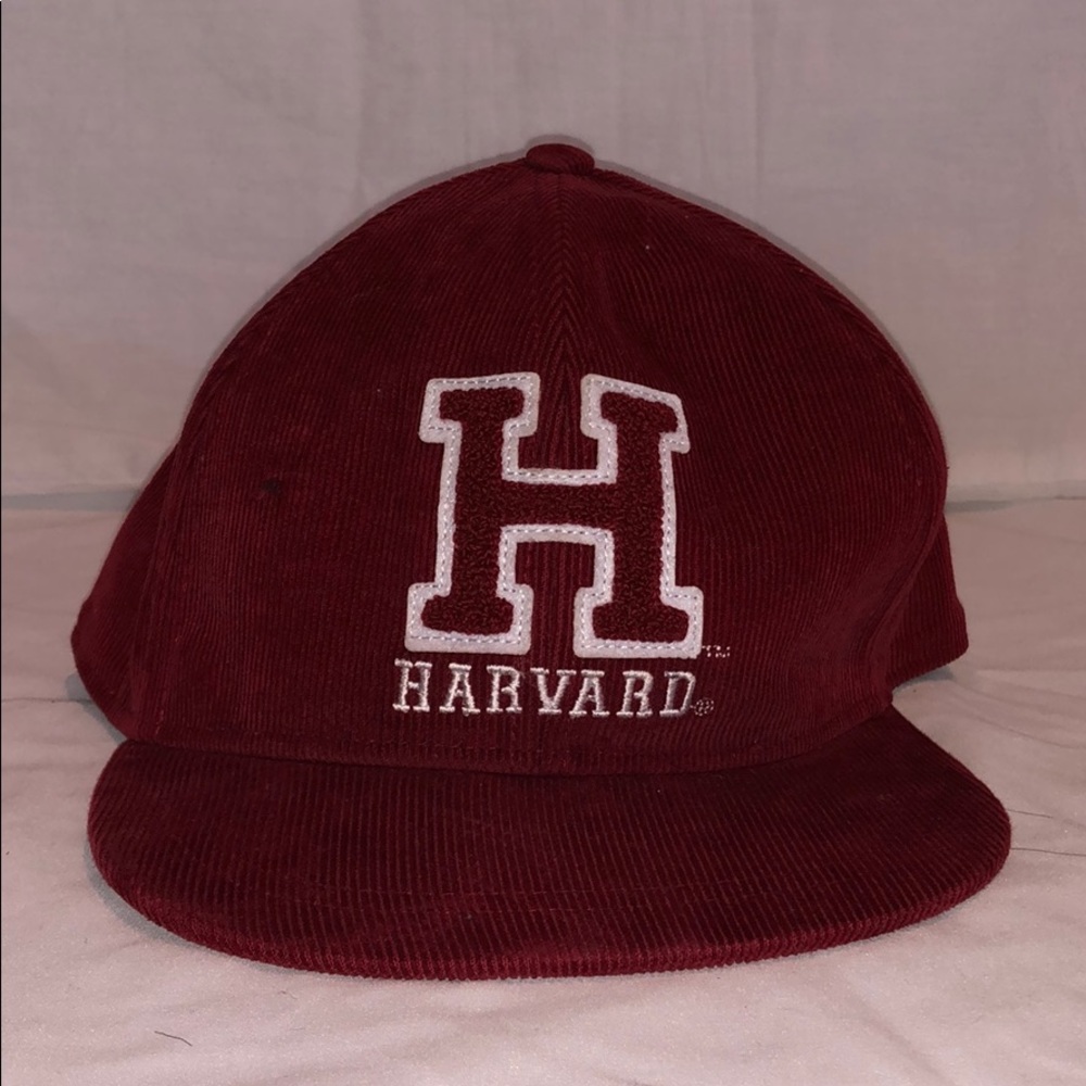 Harvard Suede Red Baseball Cap Hat